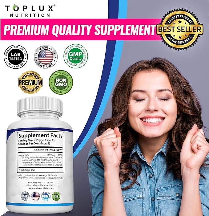 8 in 1 Magnesium Complex Capsules ( BUY 1 GET 1 FREE )
