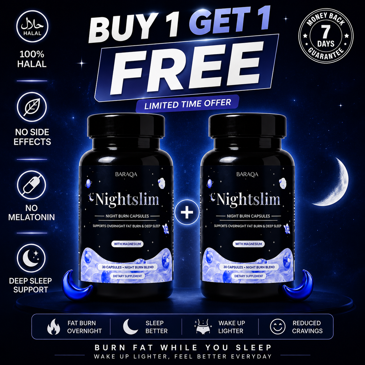 Baraqa Nightslim Night Burn Capsules