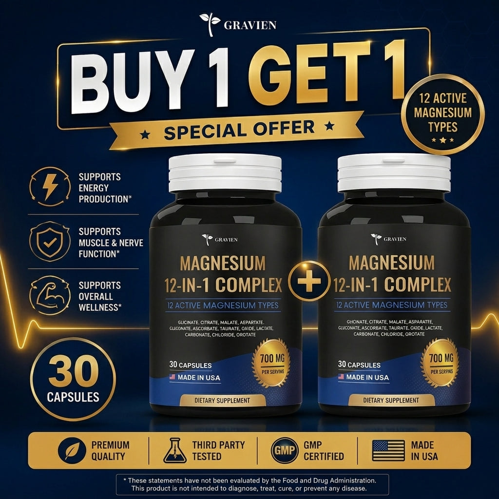 12 in 1 Magnesium Complex Capsules ( BUY 1 GET 1 FREE )